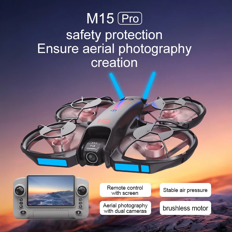 طائرة درون M15 FPV جديدة لعام  - مراجعة Drone Controller Screen وسعره