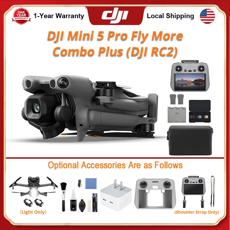 طائرة DJI Mini 5 Pro Fly More  - مراجعة Drone Strobe Light وسعره