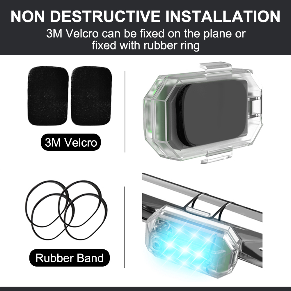 2 قطعة طائرة ستروب ضوء دراجة ن - مراجعة Drone Strobe Light وسعره